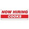 Signmission Now Hiring Cooks Banner Apply Inside Accepting Application Single Sided B-30222 - alternate 1